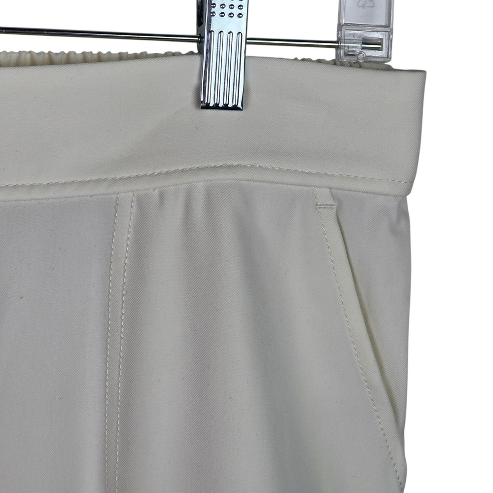 Max Studio London Wide Leg Pants Women S Cream White Excellent Elastic Waist - Picture 4 of 12